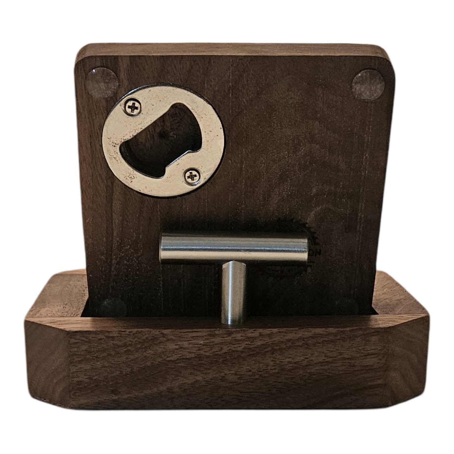 Walnut Bottle Opener Coasters set of 5
