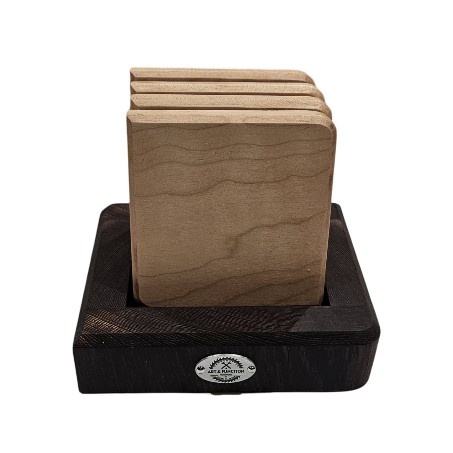 MAPLE AND WENGE BOTTLE OPENER COASTERS