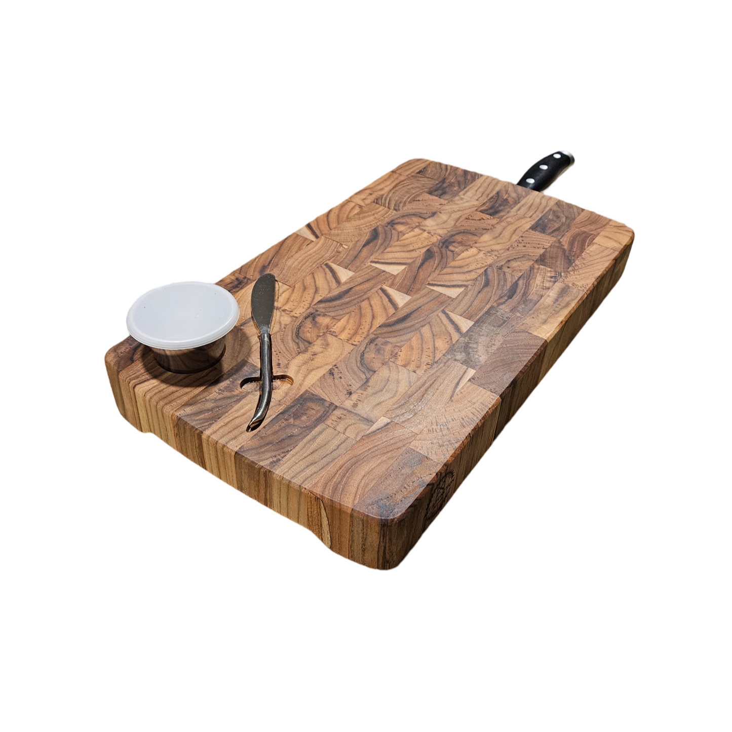 End-Grain Teak Bread and Butter board