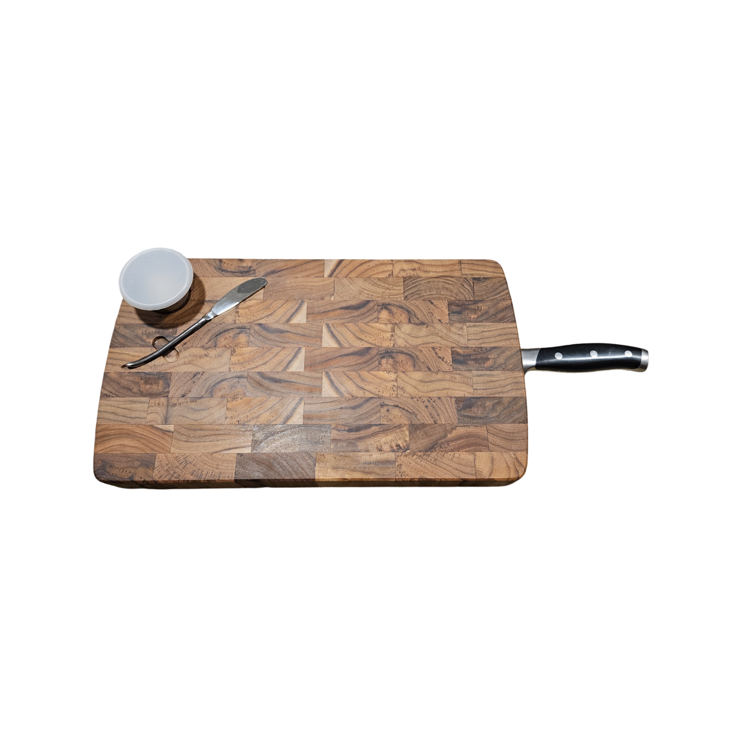 End-Grain Teak Bread and Butter board