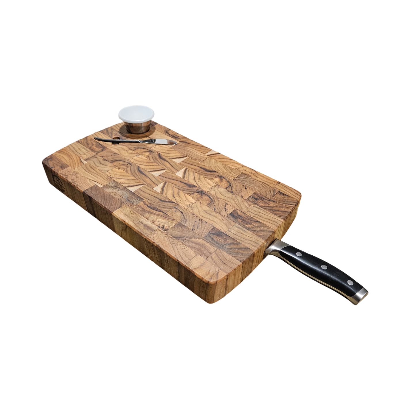 End-Grain Teak Bread and Butter board