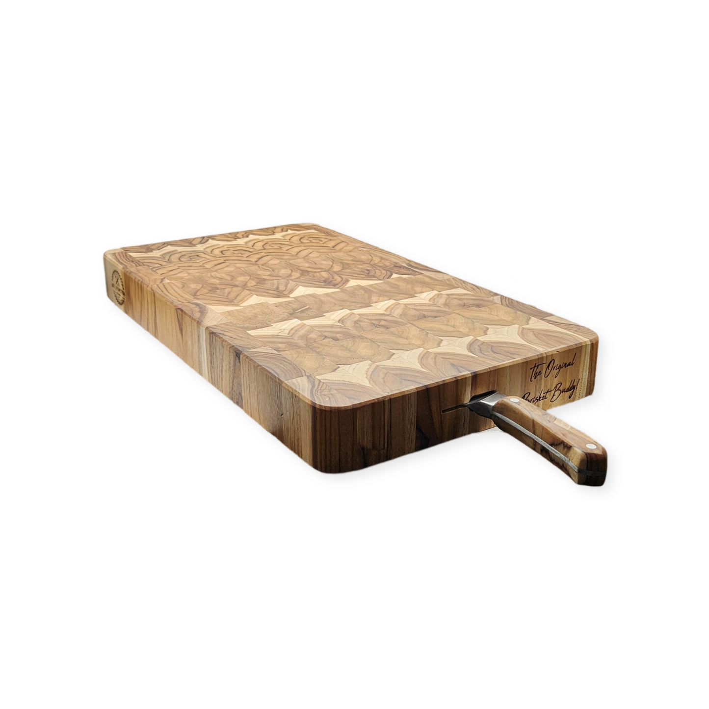 Large End-Grain Teak Brisket Buddy