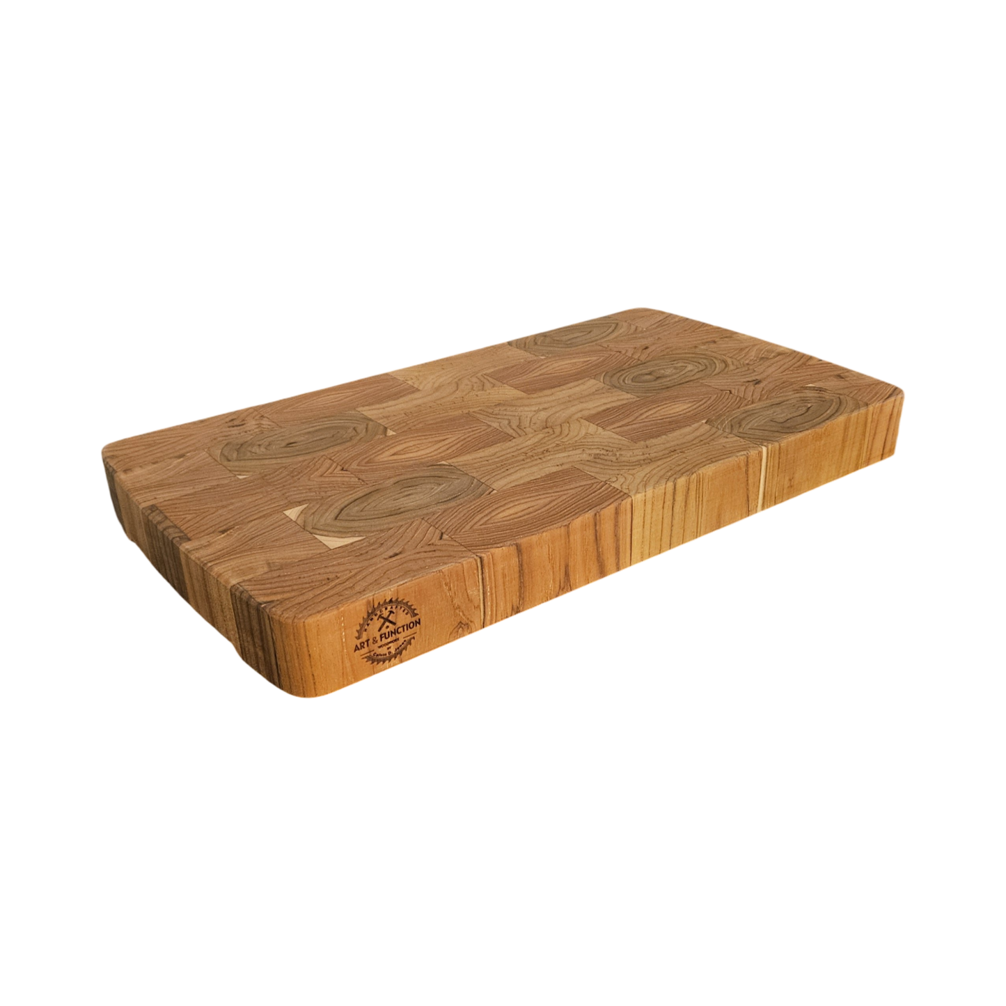 15.75 x 8.75 x 1.5 End Grain Teak Butcher Block/Cutting Board
