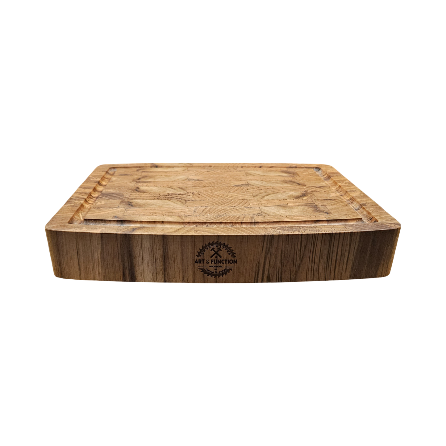 Tonneau shaped Teak Butcher Block