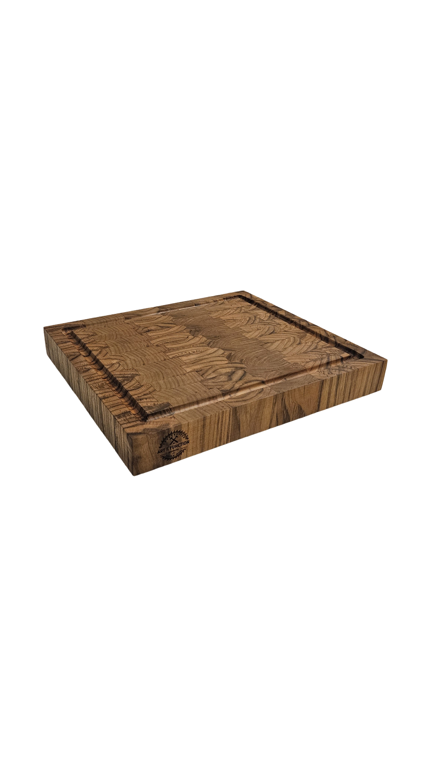 13.25 x 15.26 x 2 Teak Butcher Block W/ Juice Groove