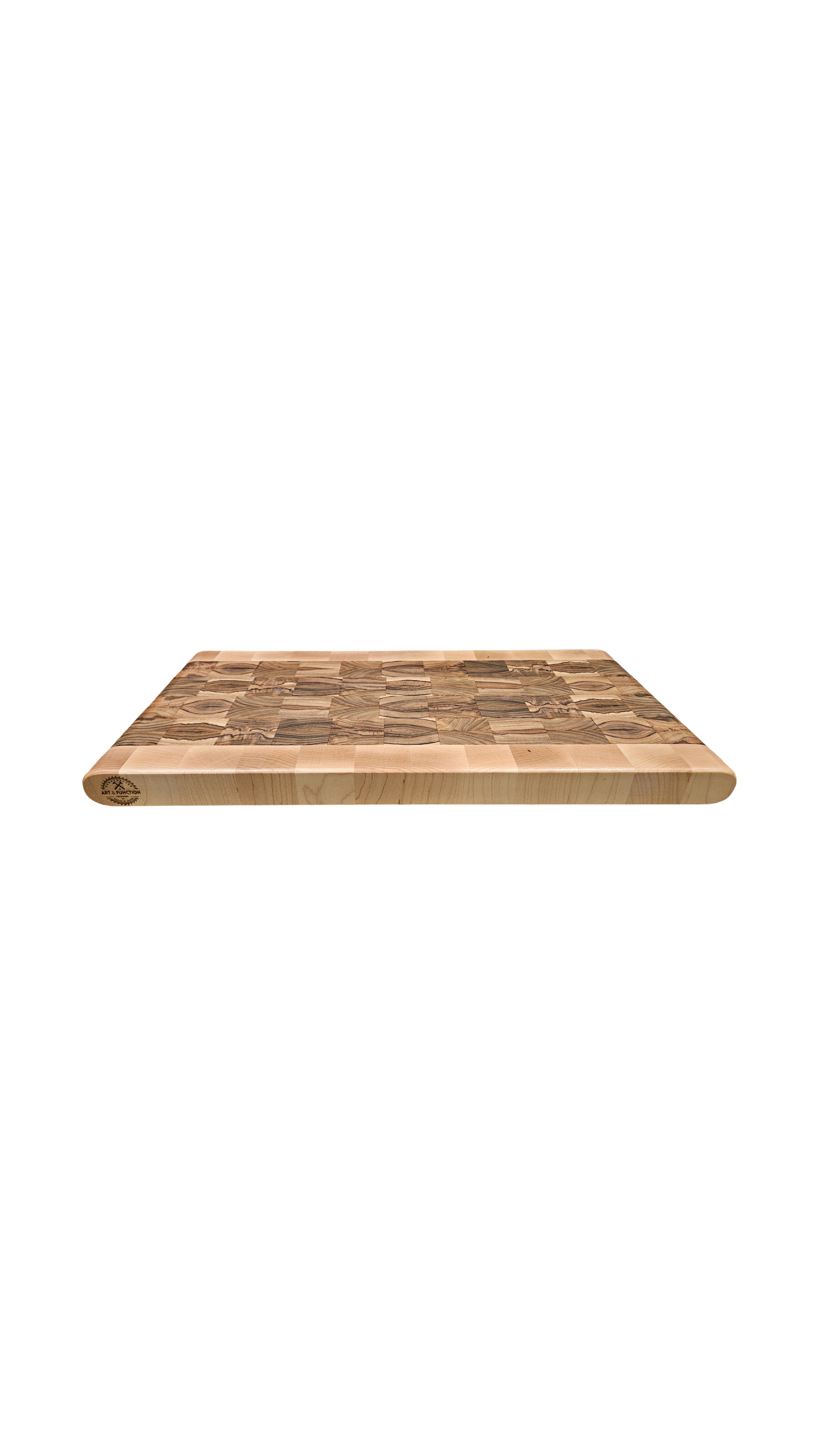Large End Grain Teak and Maple Butcher Block