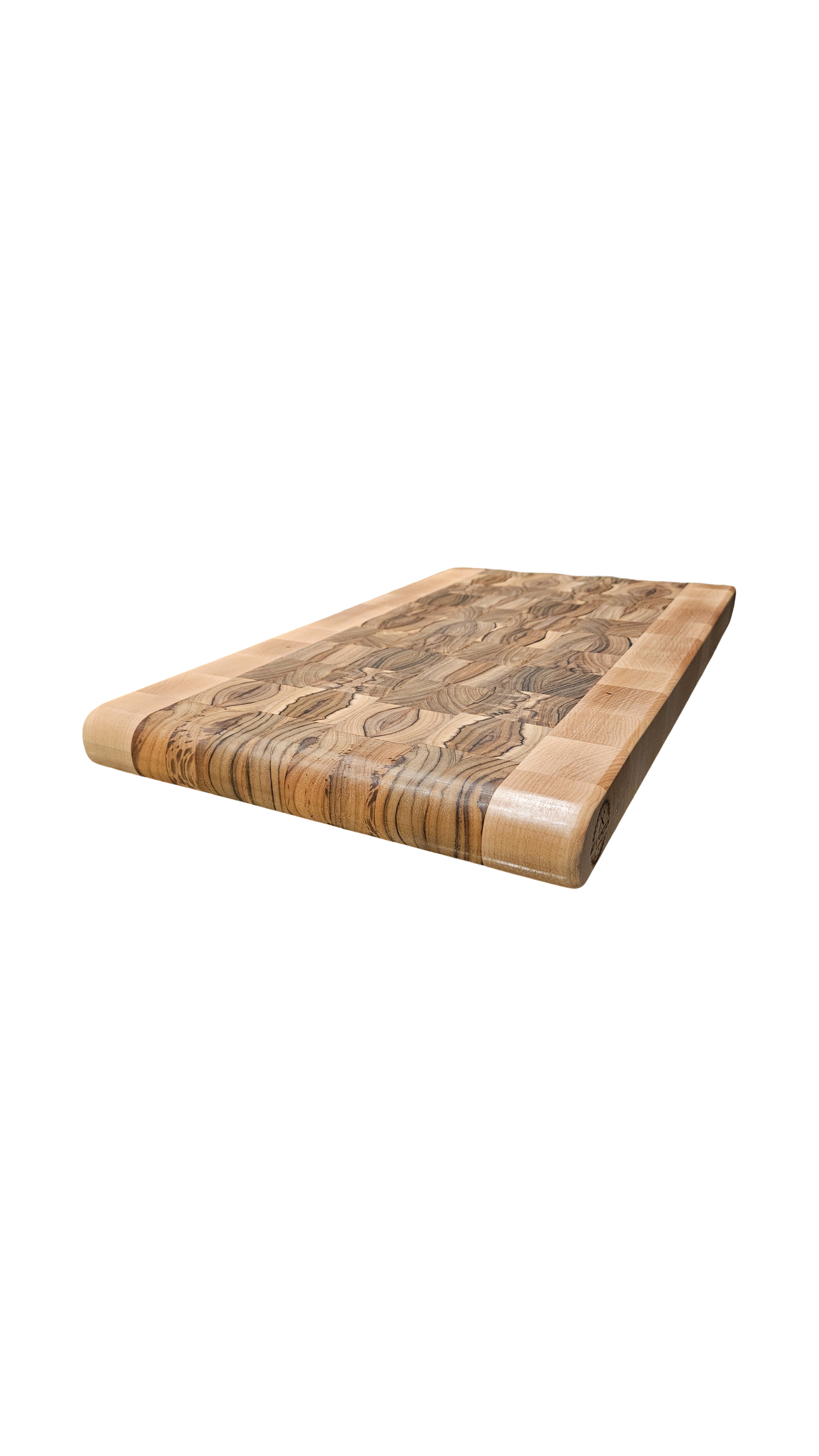 Large End Grain Teak and Maple Butcher Block