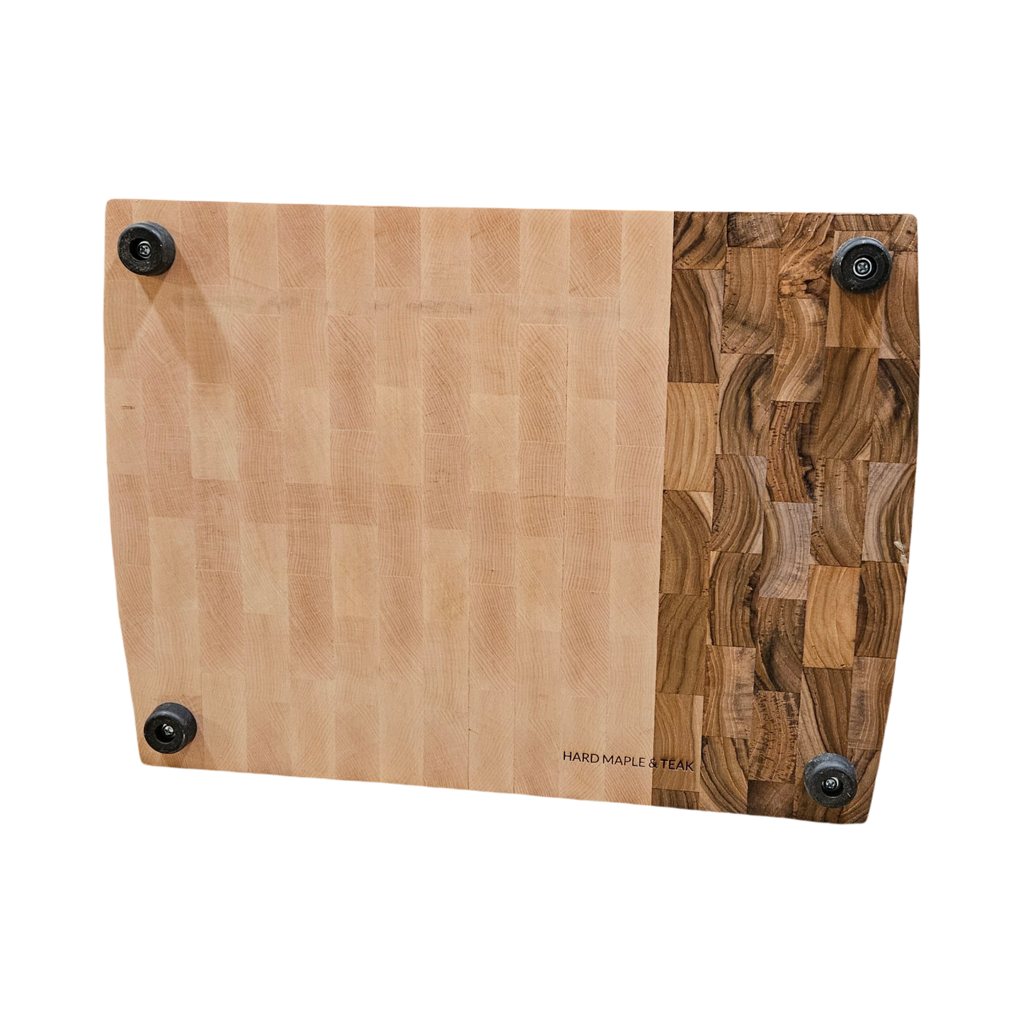 12.76" x 16" x 1.75" Hard Maple and Teak Butcher Block