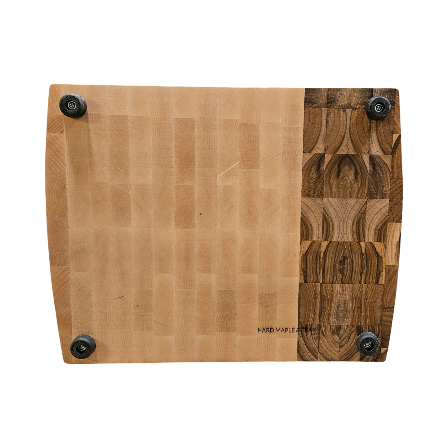 16.5" x 12 5/8" x 1.75" Hard Maple and Teak Butcher Block