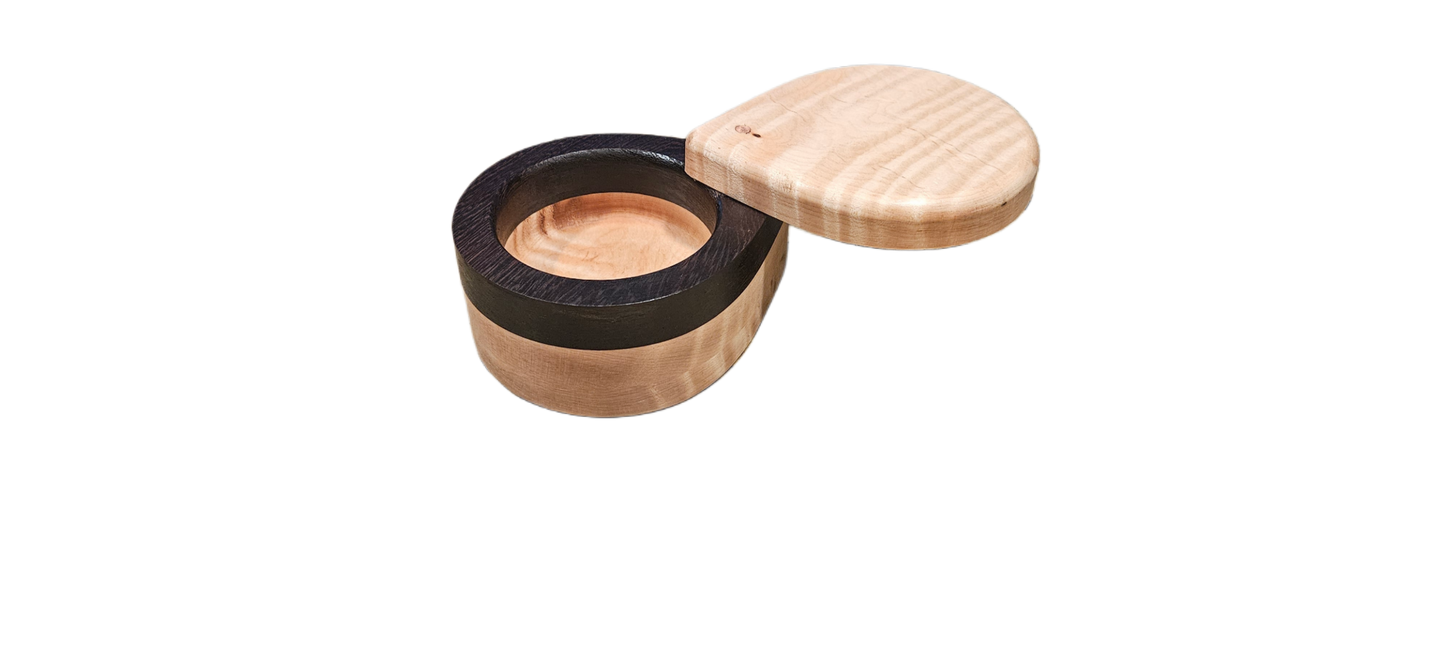Salt Well (Curly Maple & Wenge)