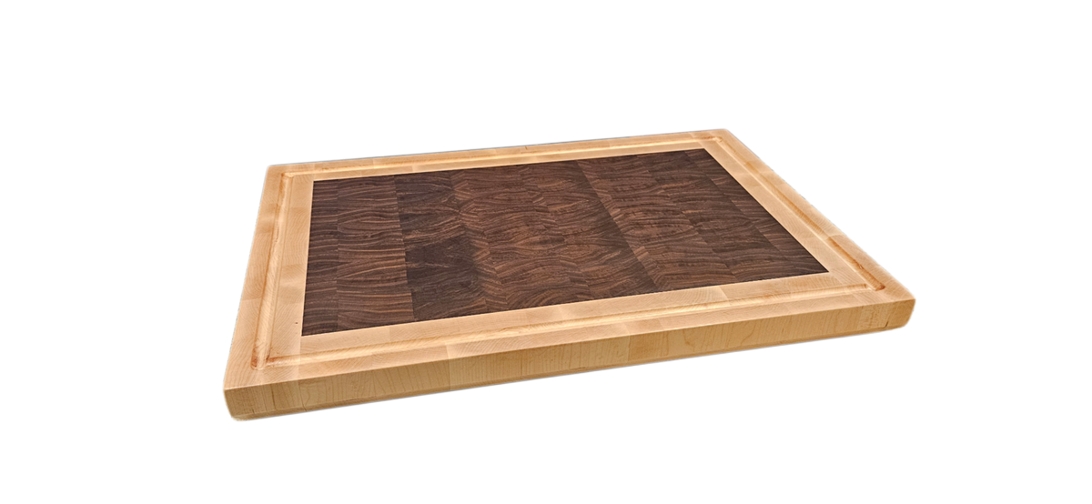 Large Walnut and Hard Maple Butcher Block
