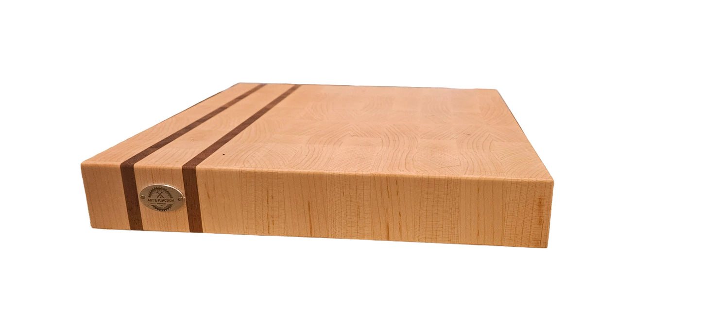 Hard Maple and Iroko Butcher Block