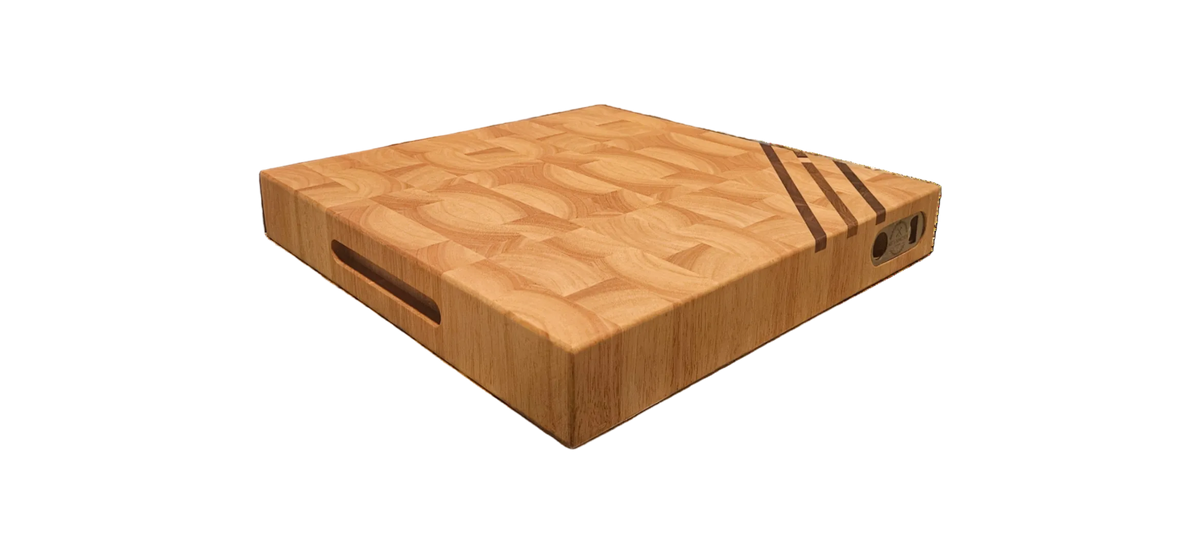 16.25x16.25x2.5 HEVEA End-Grain reversible Butcher Block&nbsp;