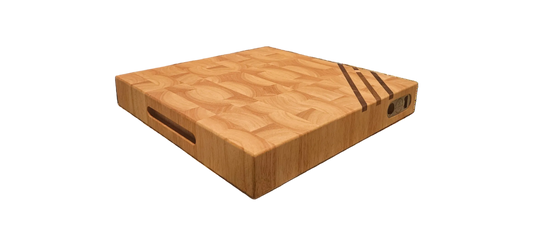 16.25x16.25x2.5 HEVEA End-Grain reversible Butcher Block&nbsp;