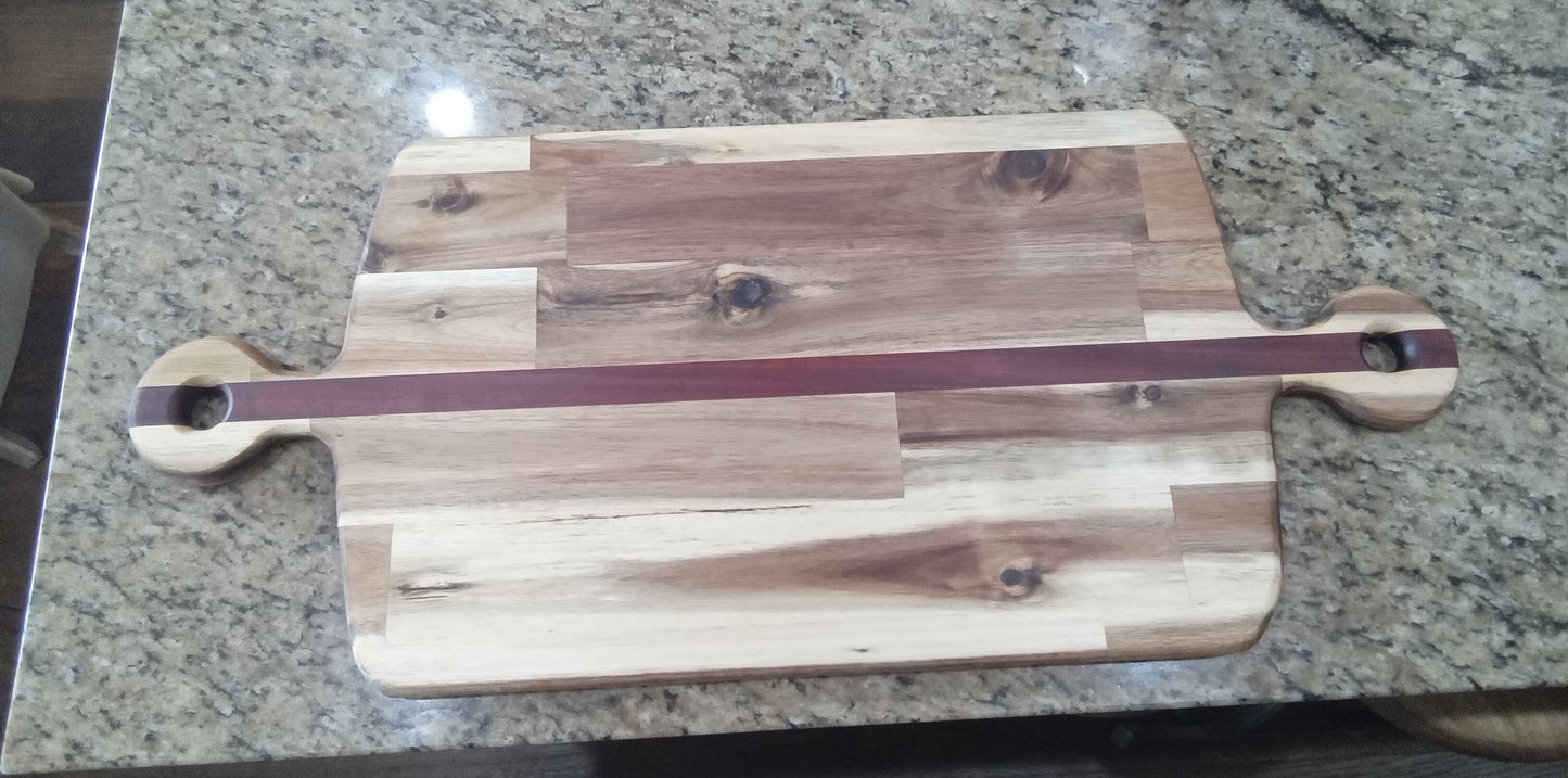 Large Acacia and Padauk Charcuterie Board