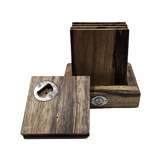 Black Limba Bottle opener coasters