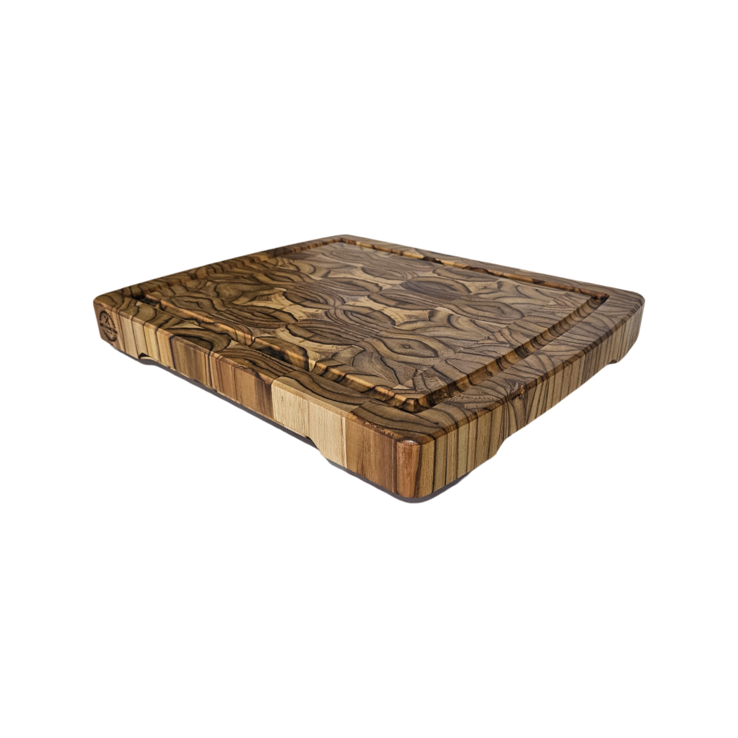 15.75 x 13 x 1.5 Teak end grain Butcher Block