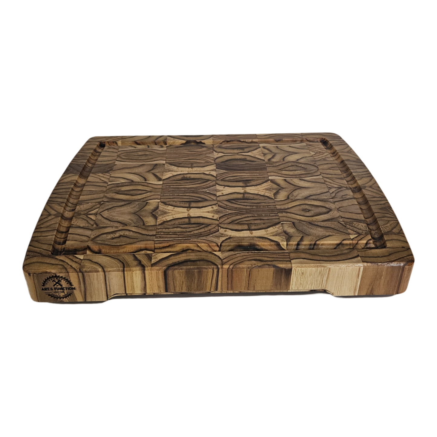 15.75 x 13 x 1.5 Teak end grain Butcher Block