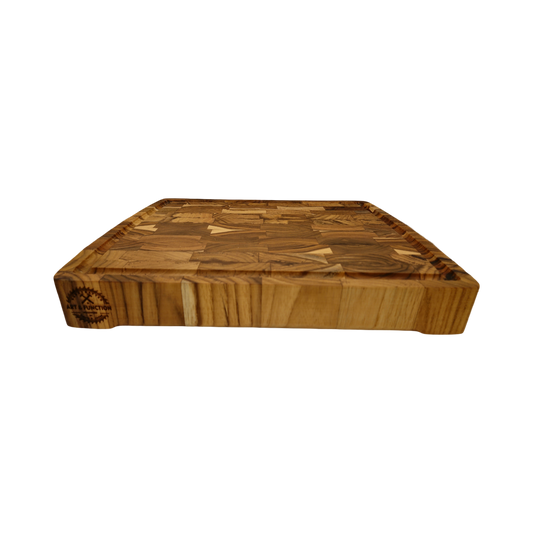 12.5 x 15 x 2 Teak Butcher With Juice Groove