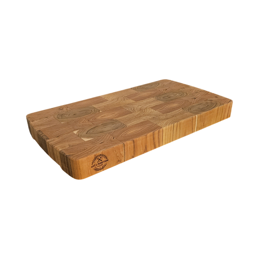 15.75 x 8.75 x 1.5 End Grain Teak Butcher Block/Cutting Board