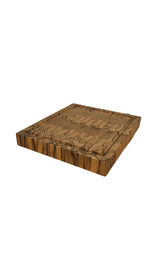 13.25 x 15.26 x 2 Teak Butcher Block W/ Juice Groove