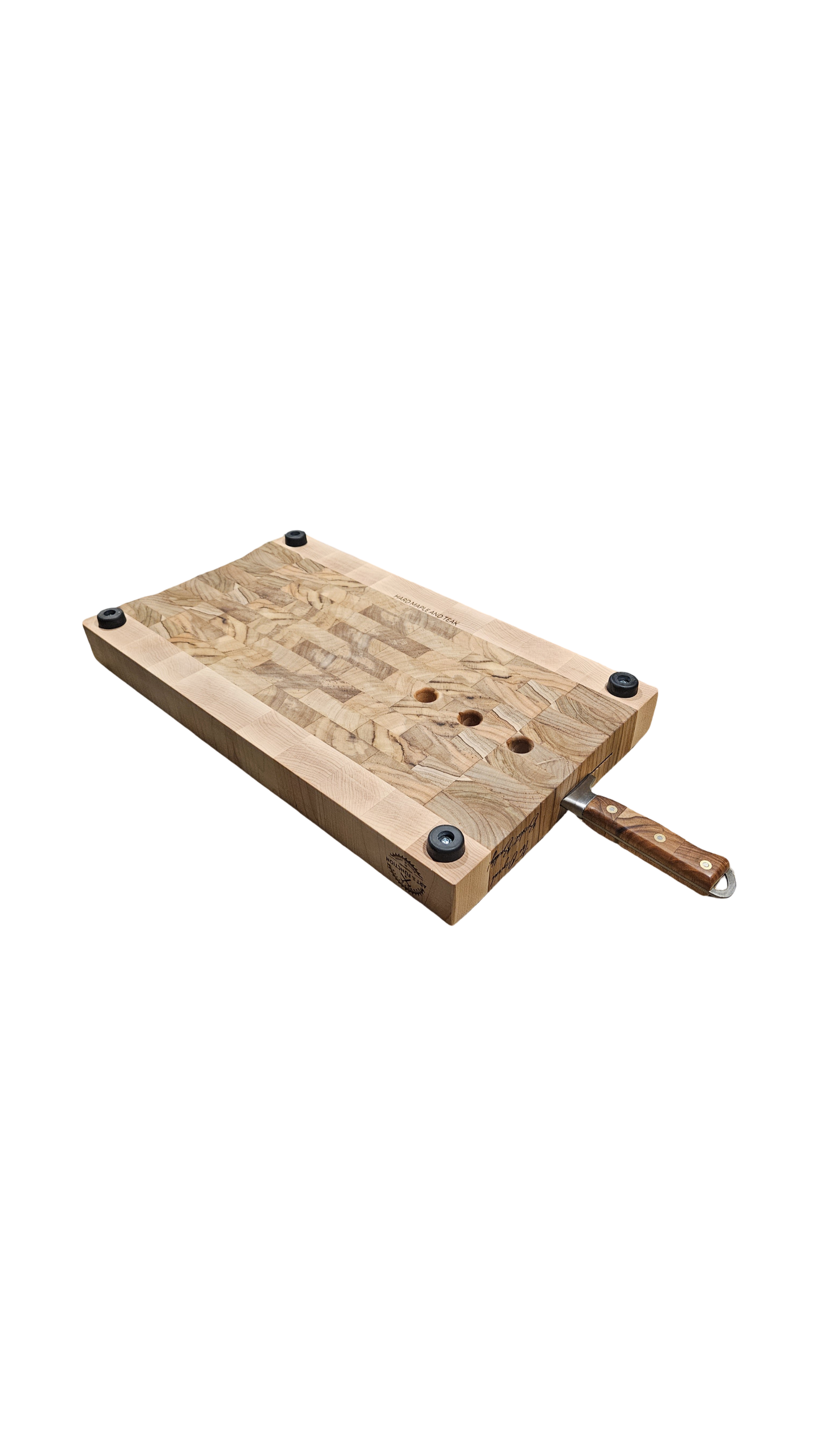 Large Teak and Hard Maple Brisket Buddy (Cleaver Edition)