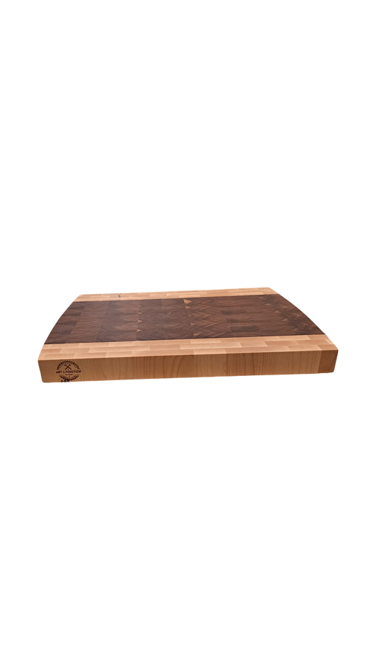 Large Walnut and Maple Butcher Block 19x13x1.75