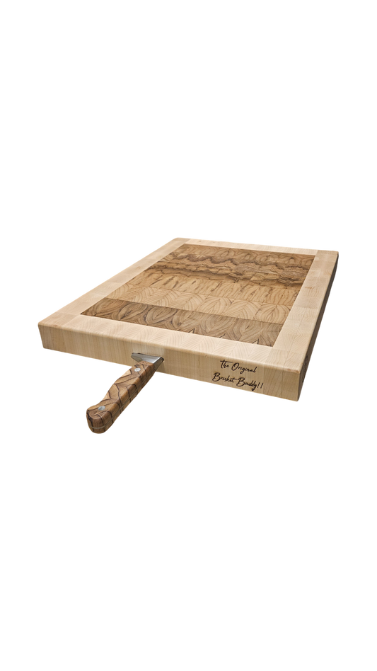 Large Teak and Maple Brisket Buddy