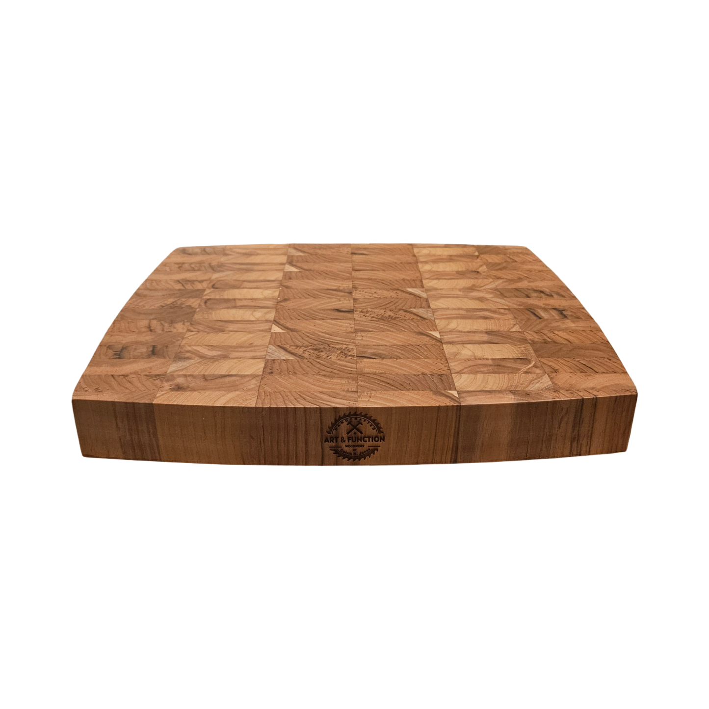 Tonneau shaped Teak Butcher Block