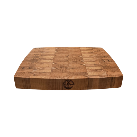 Tonneau shaped Teak Butcher Block