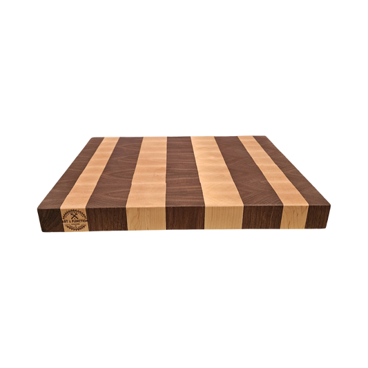 11.375" x 15" x 1.5" Walnut and Maple Butcher Block