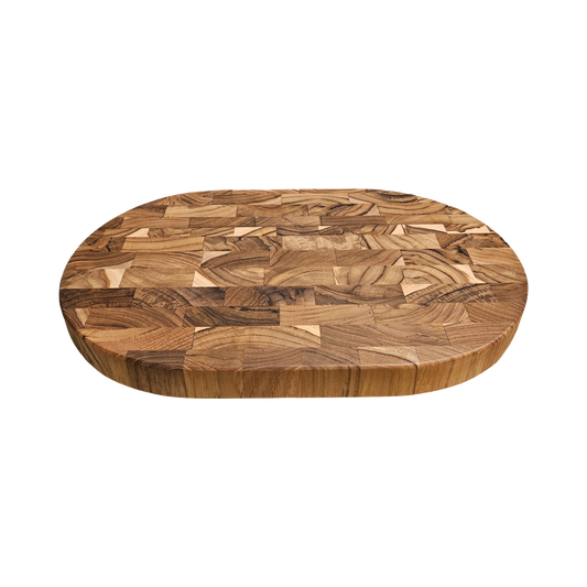 Capsule Shaped Butcher Block 10" x 14.75" x 1.25"