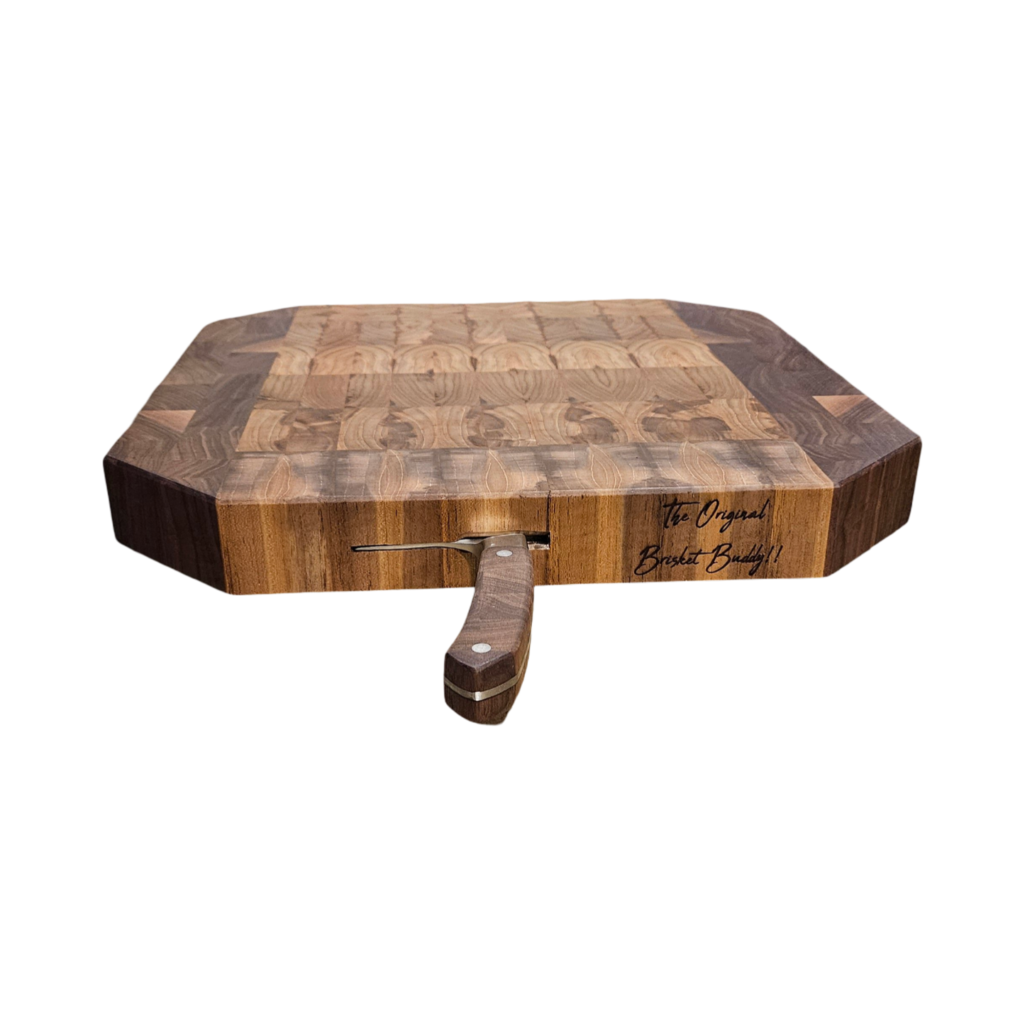 Teak and Walnut Brisket Buddy (Cleaver Edition)