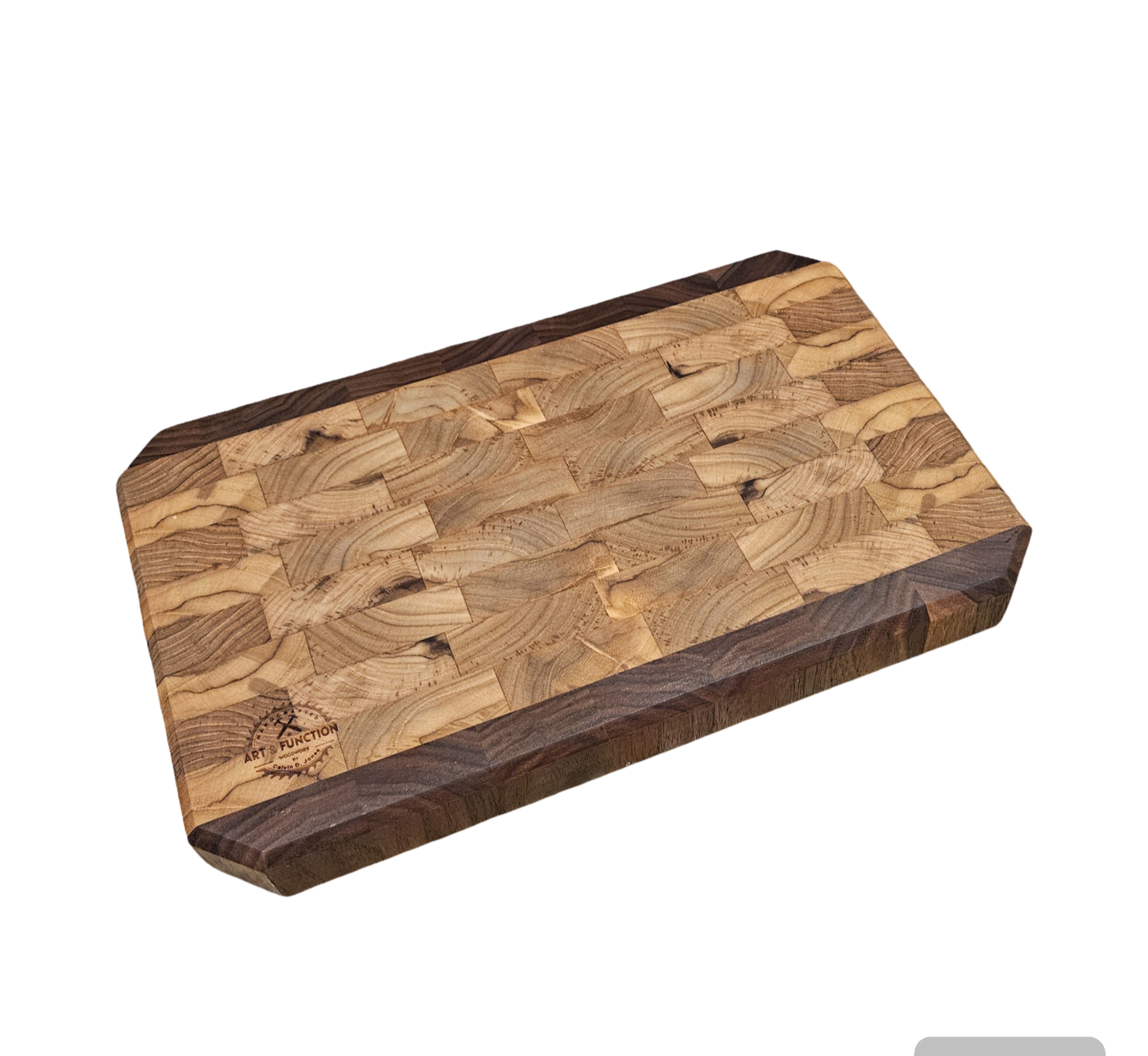 Medium Teak and Walnut Butcher Block