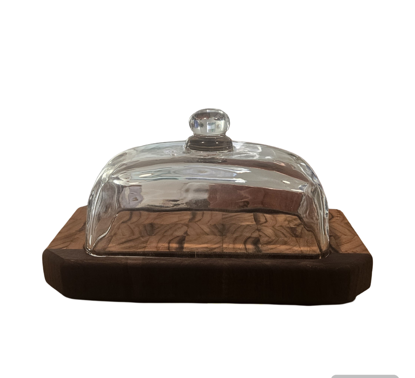 Teak and Walnut butter dish