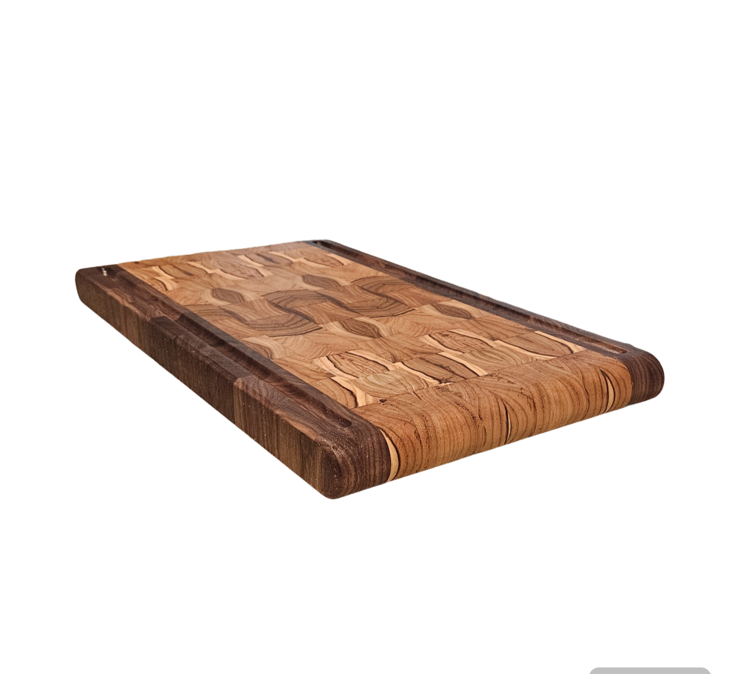 Teak and Walnut Butcher Block 11 x 18.75 x 1.5