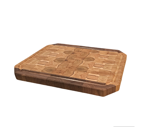 Teak and Walnut Butcher Block