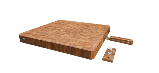 14.5 x 15.5 x 1.75 African Teak Brisket Buddy with  Wallmount