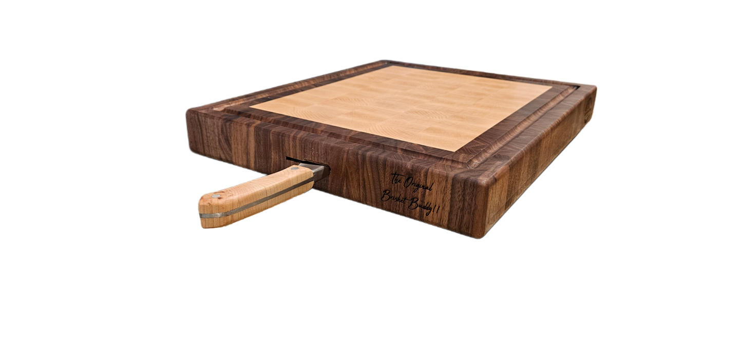 Large Hard Maple and Walnut Brisket Buddy
