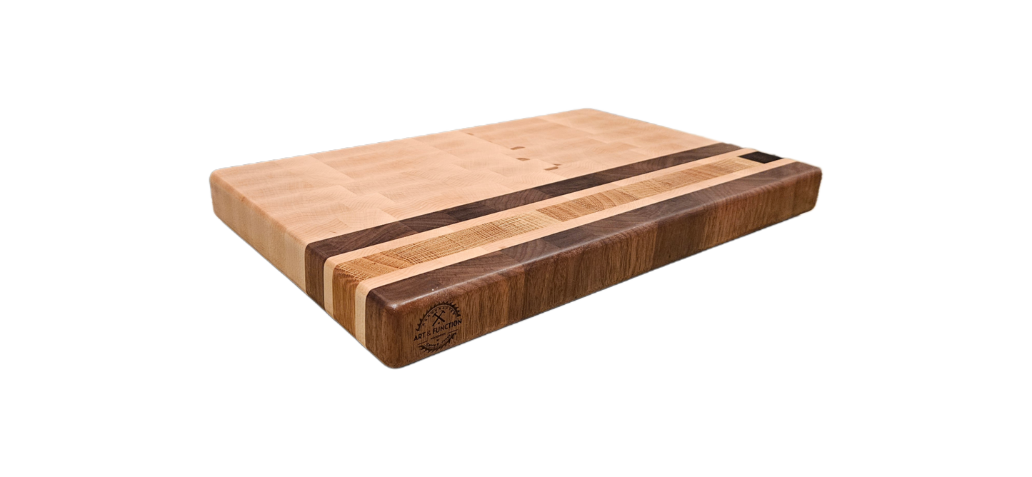 Hard Maple, Walnut, White Oak & Wenge Butcher Block