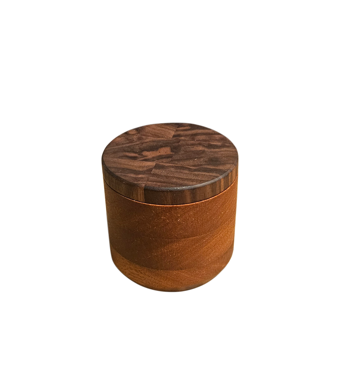 Brazilian Teak & Walnut Salt Cellar