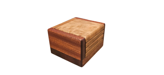 White Oak Bottle opener coasters with sapele and Walnut base