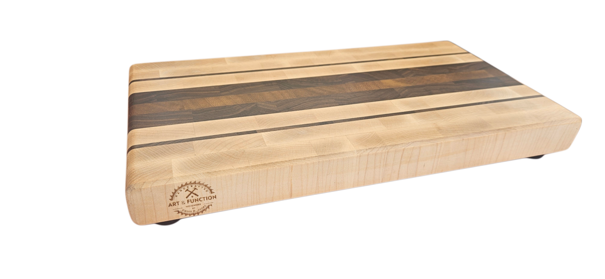 Hard Maple, Walnut & Iroko Butcher Block