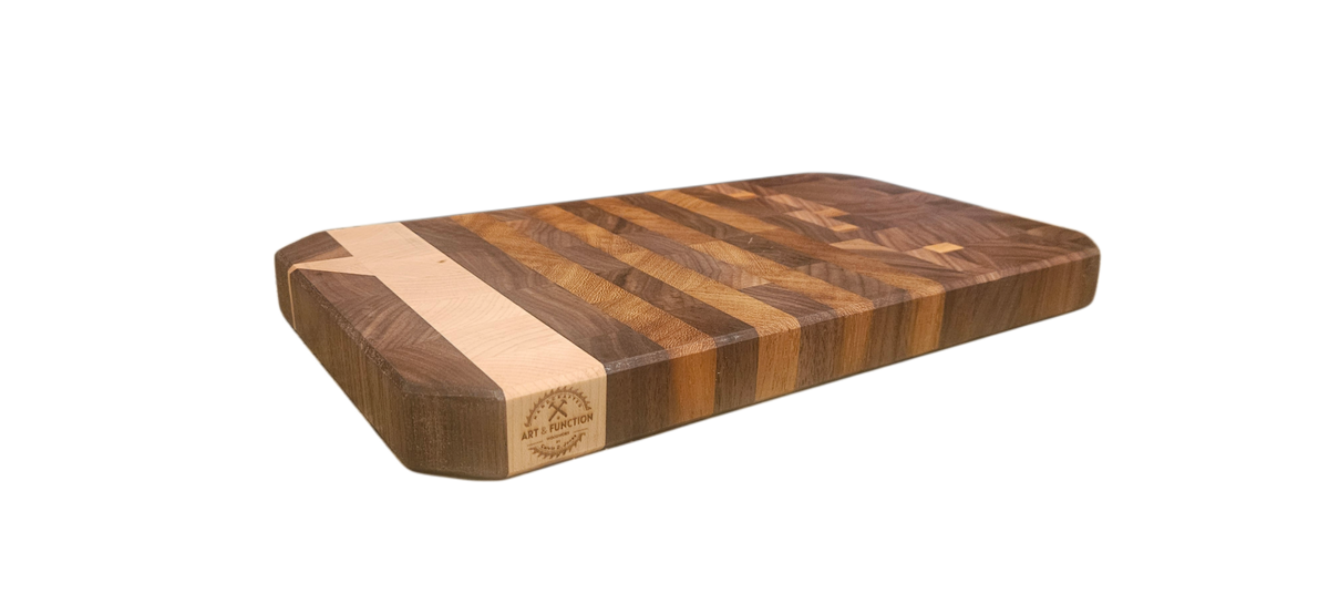 Walnut, Iroko & Hard Maple Butcher Block