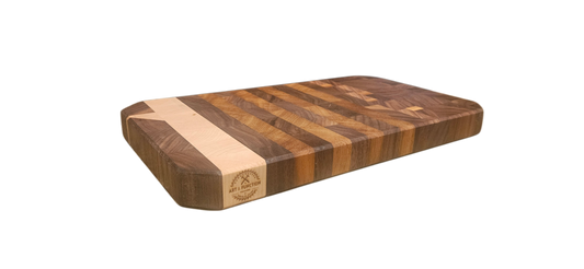 Walnut, Iroko & Hard Maple Butcher Block