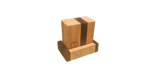 Hard Maple and Walnut Bottle Opener Coasters