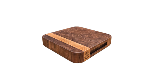 Walnut and White Oak 10x10x1.5 Butcher Block