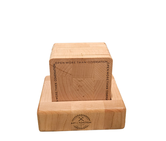 Hard Maple Bottle Opener Coasters (Set of 6)