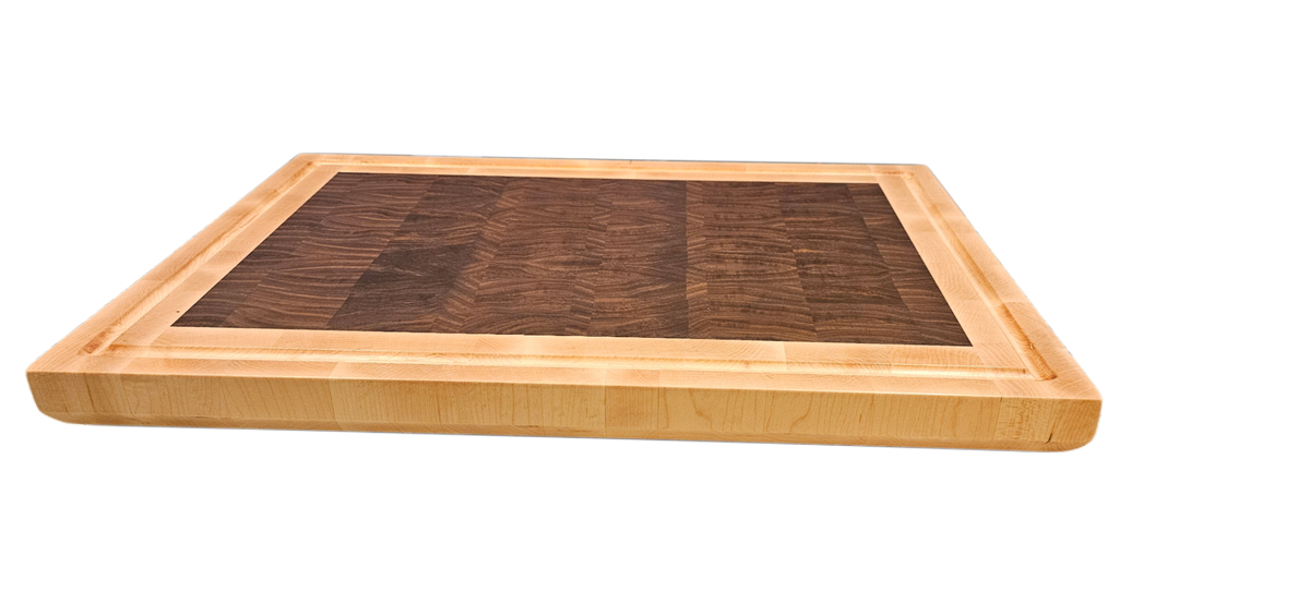 Large Walnut and Hard Maple Butcher Block