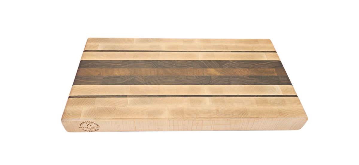 Hard Maple, Walnut & Iroko Butcher Block
